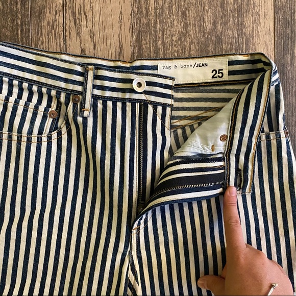 Rag & Bone Justine Short in Indigo Stripe - Picture 4 of 6